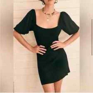 Sezane Clelia Dress Black Size S